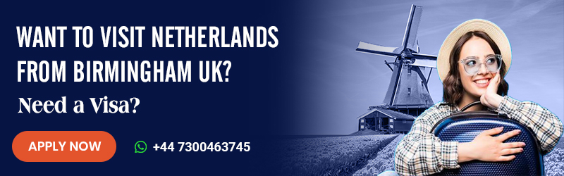 Netherlands visa appointment from Birmingham UK